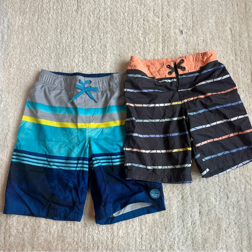 ZeroXposur Kids Striped Shorts Set - Blue, Black, and Orange